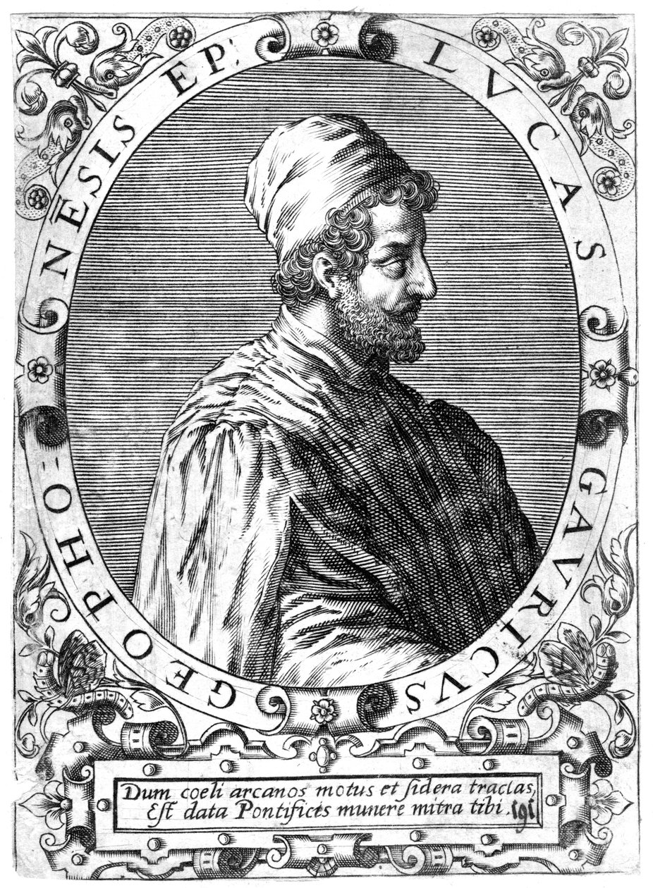 Lucas Gaurico, astrônomo italiano, astrólogo e matemático, século XVI. de Theodore de Bry