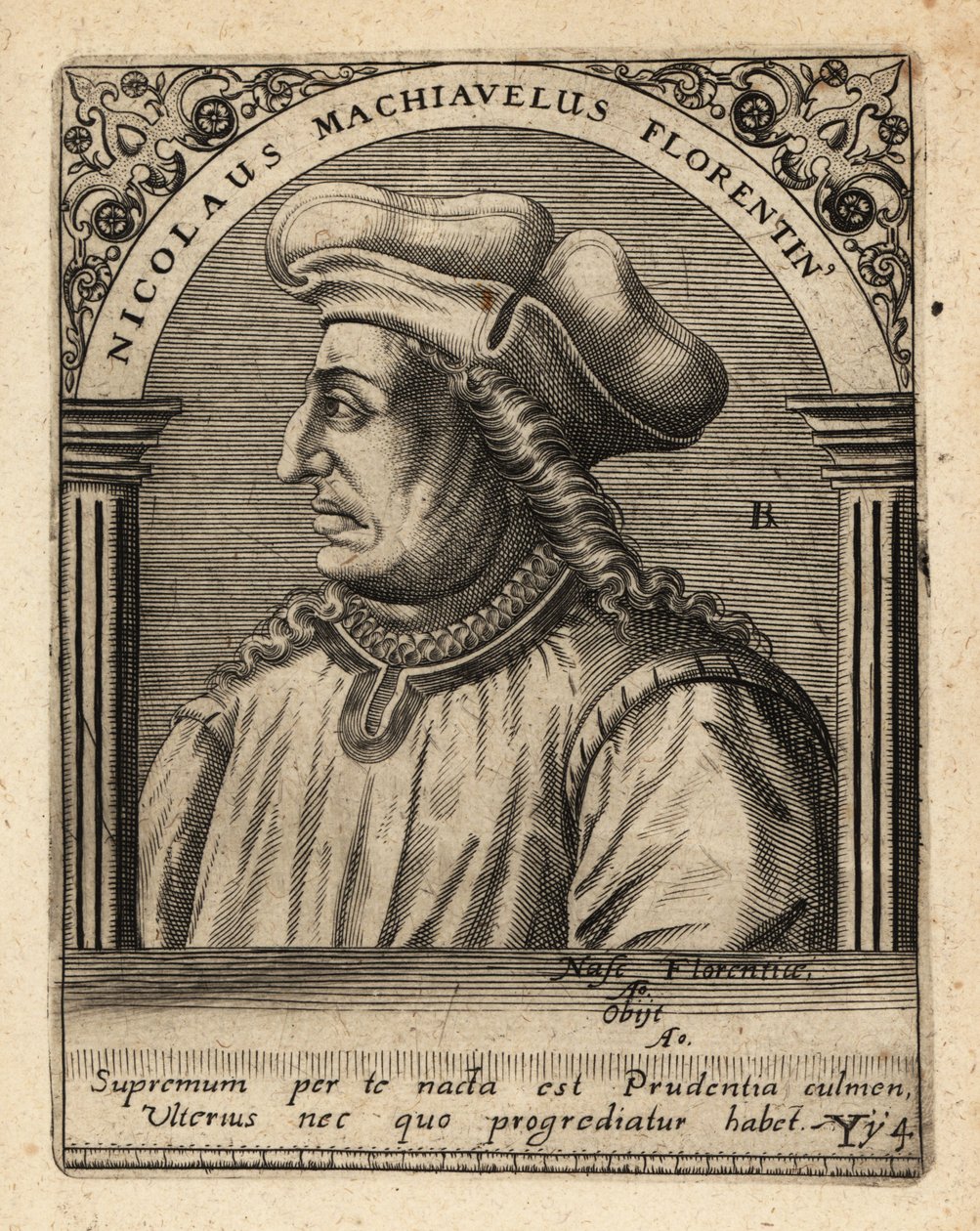 Maquiavel, diplomata italiano. de Theodore de Bry