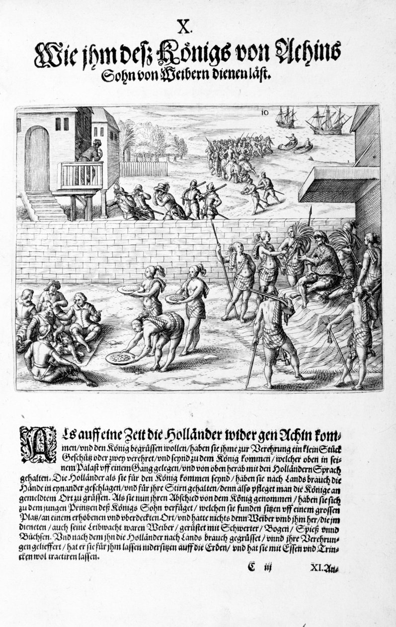Ofertas ao rei, 1606 de Theodore de Bry