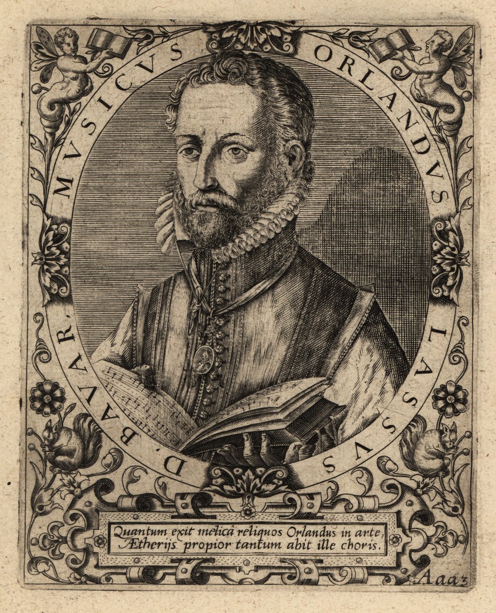 Orlande de Lassus, compositor polifônico. de Theodore de Bry