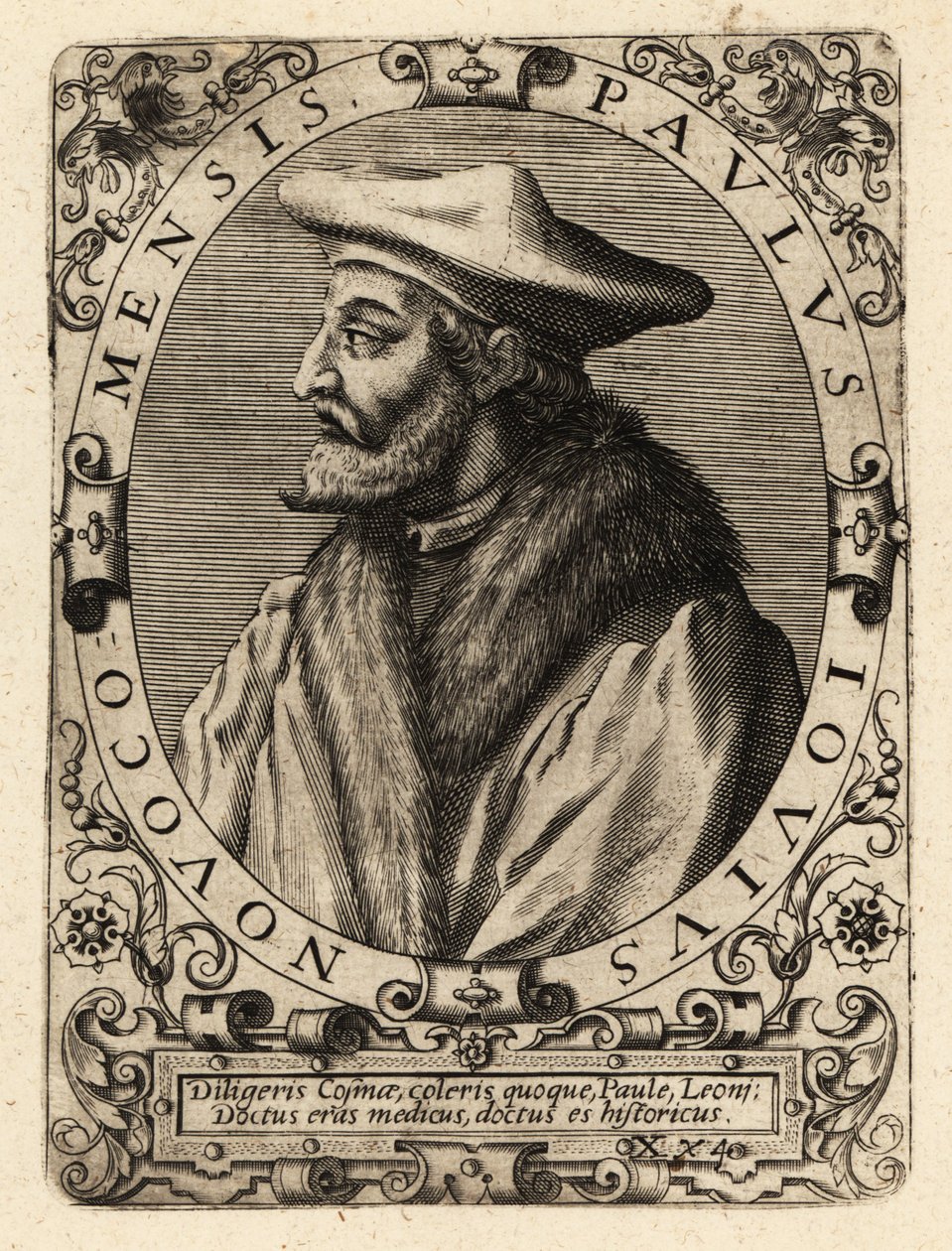 Paolo Giovio, médico italiano. de Theodore de Bry