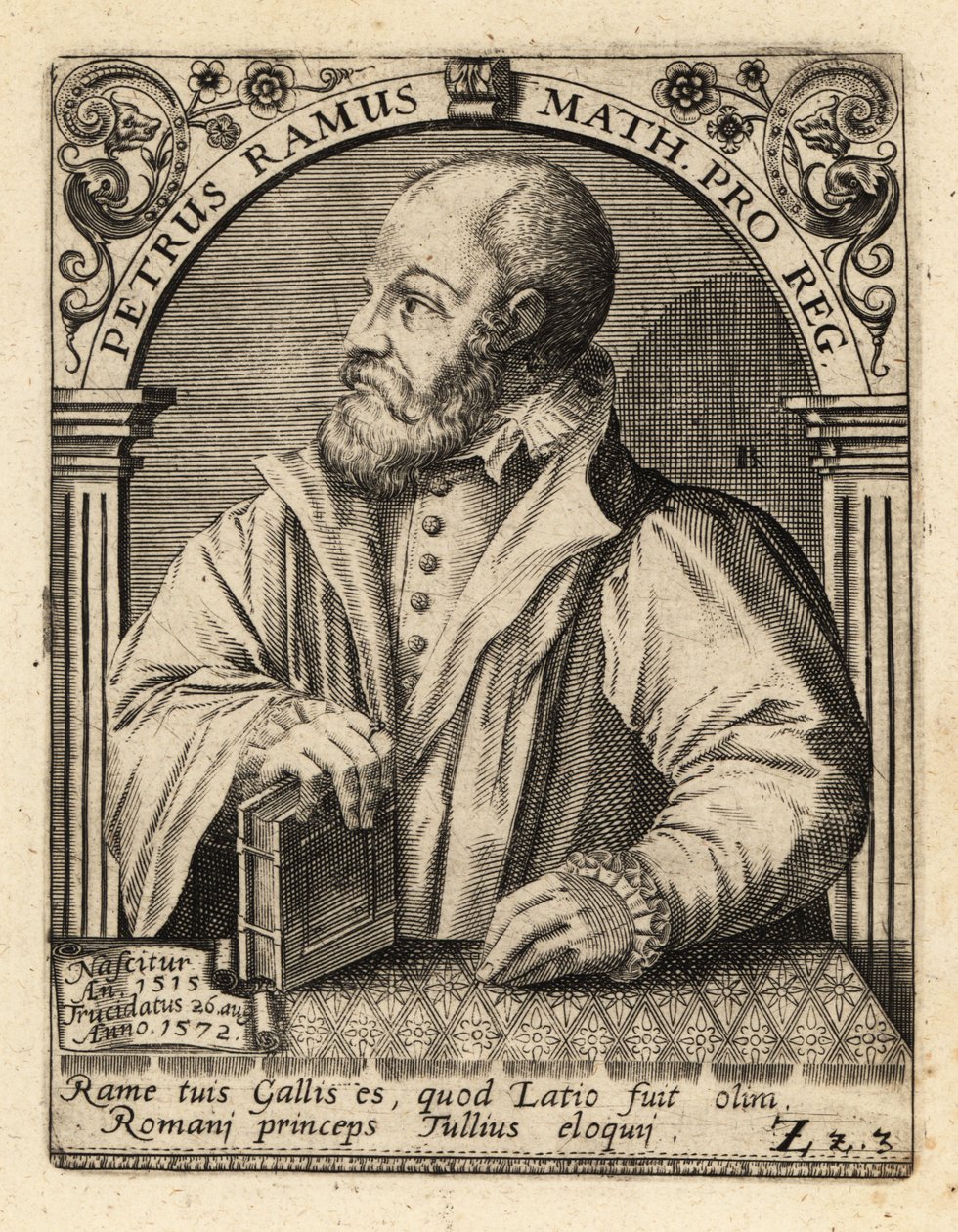 Petrus Ramus, humanista francês. de Theodore de Bry