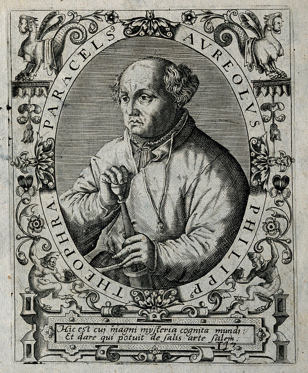Philippus Theophrastus Aureolus Bombastus von Hohenheim Paracelsus, 1645. de Theodore de Bry