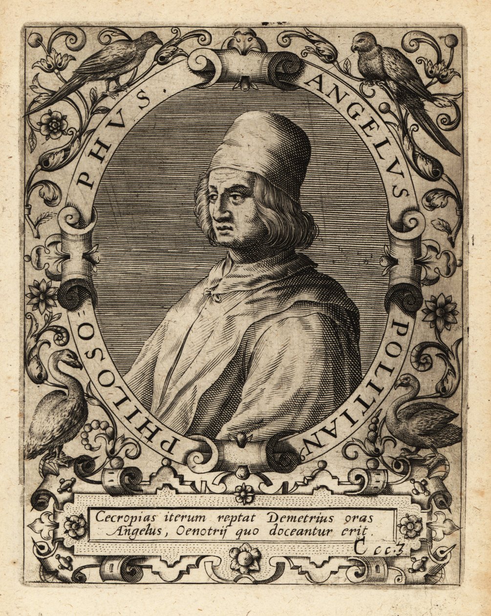 Poliziano, estudioso clássico italiano. de Theodore de Bry