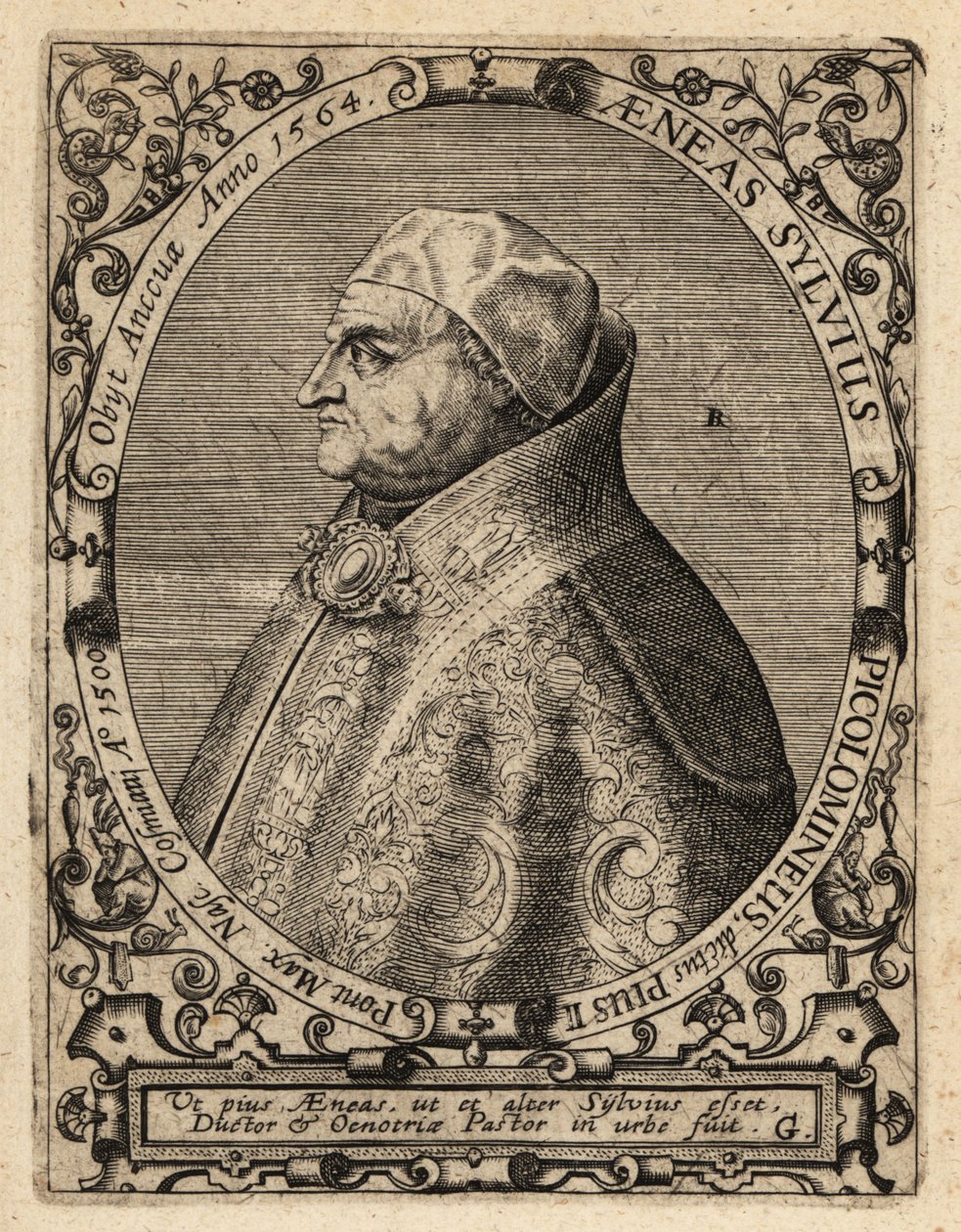 Papa Pio II de Theodore de Bry