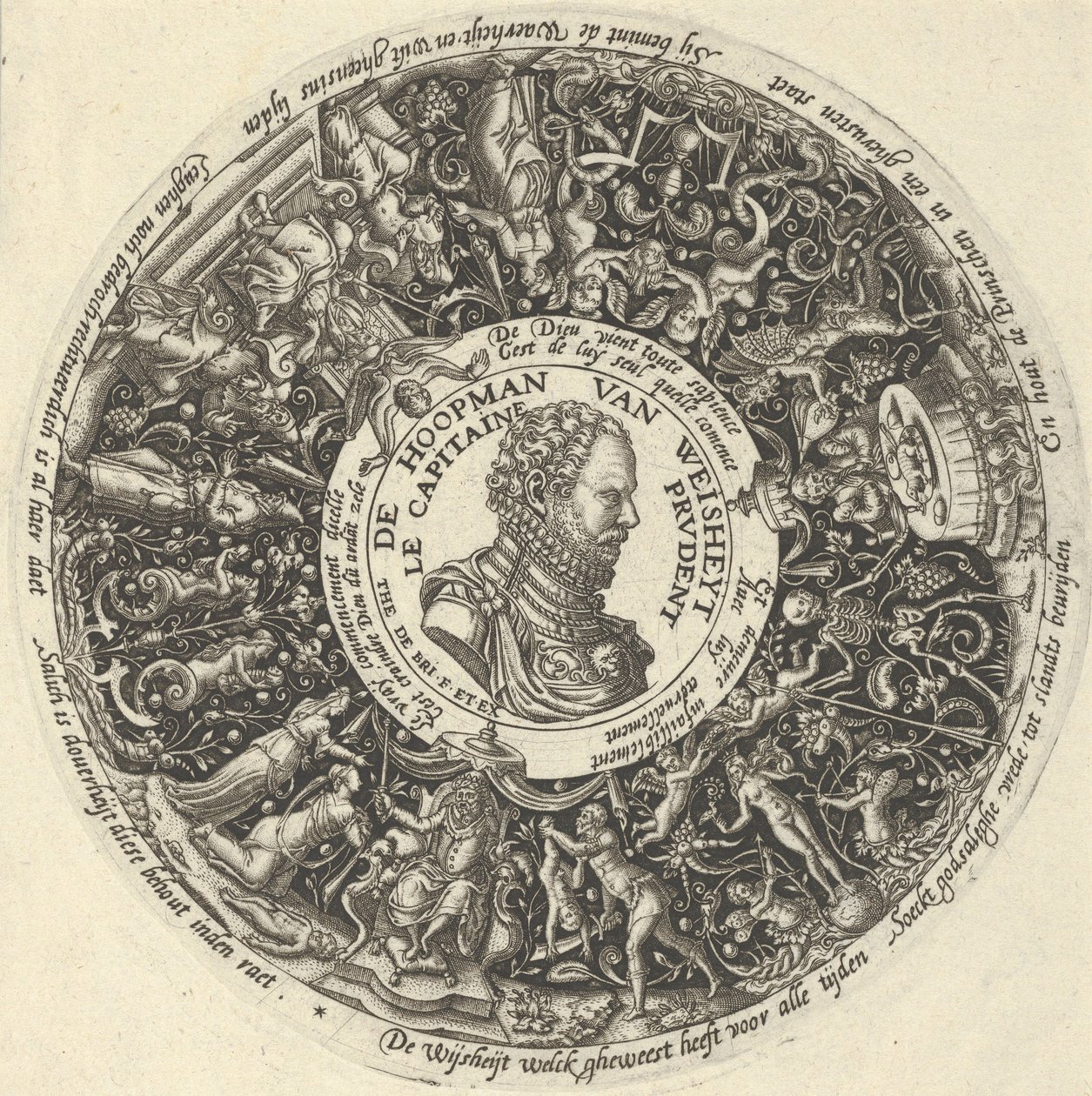 Retrato de Guilherme I de Orange, de uma série de desenhos Tazza, ca. 1588. de Theodore de Bry