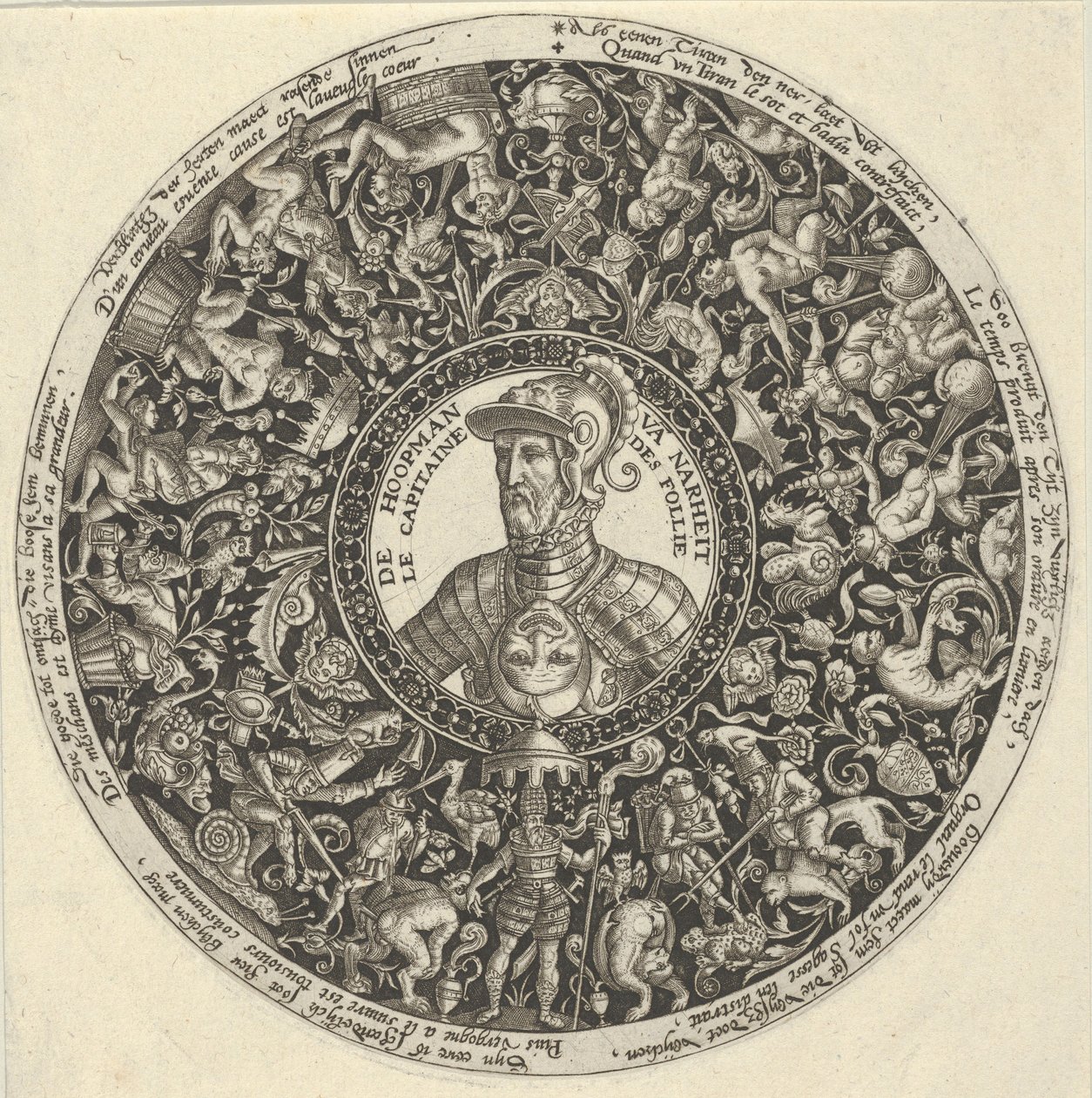 Retrato do Duque de Alva, de uma série de desenhos Tazza, ca. 1588. de Theodore de Bry