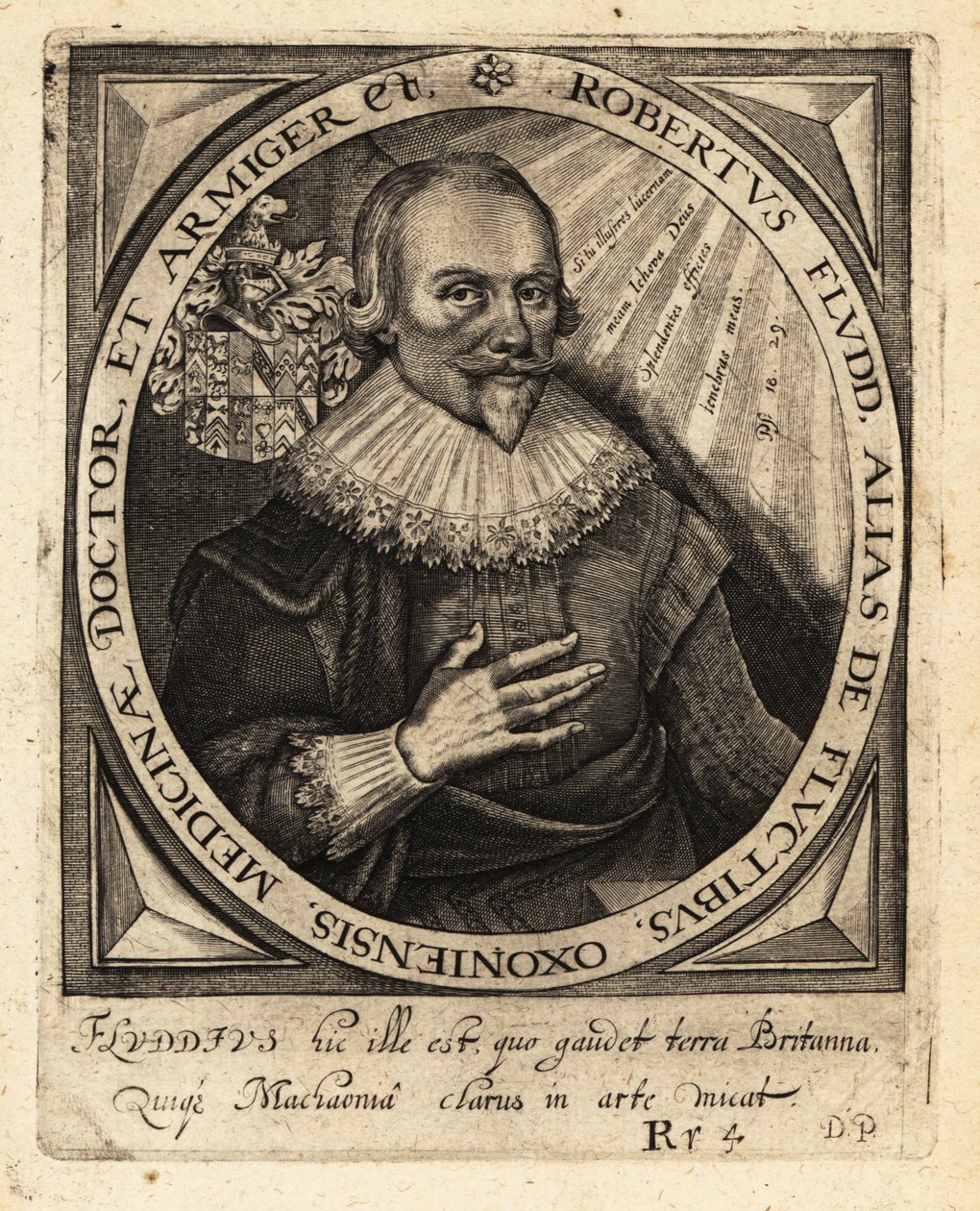 Robert Fludd, médico inglês paracelsiano. de Theodore de Bry
