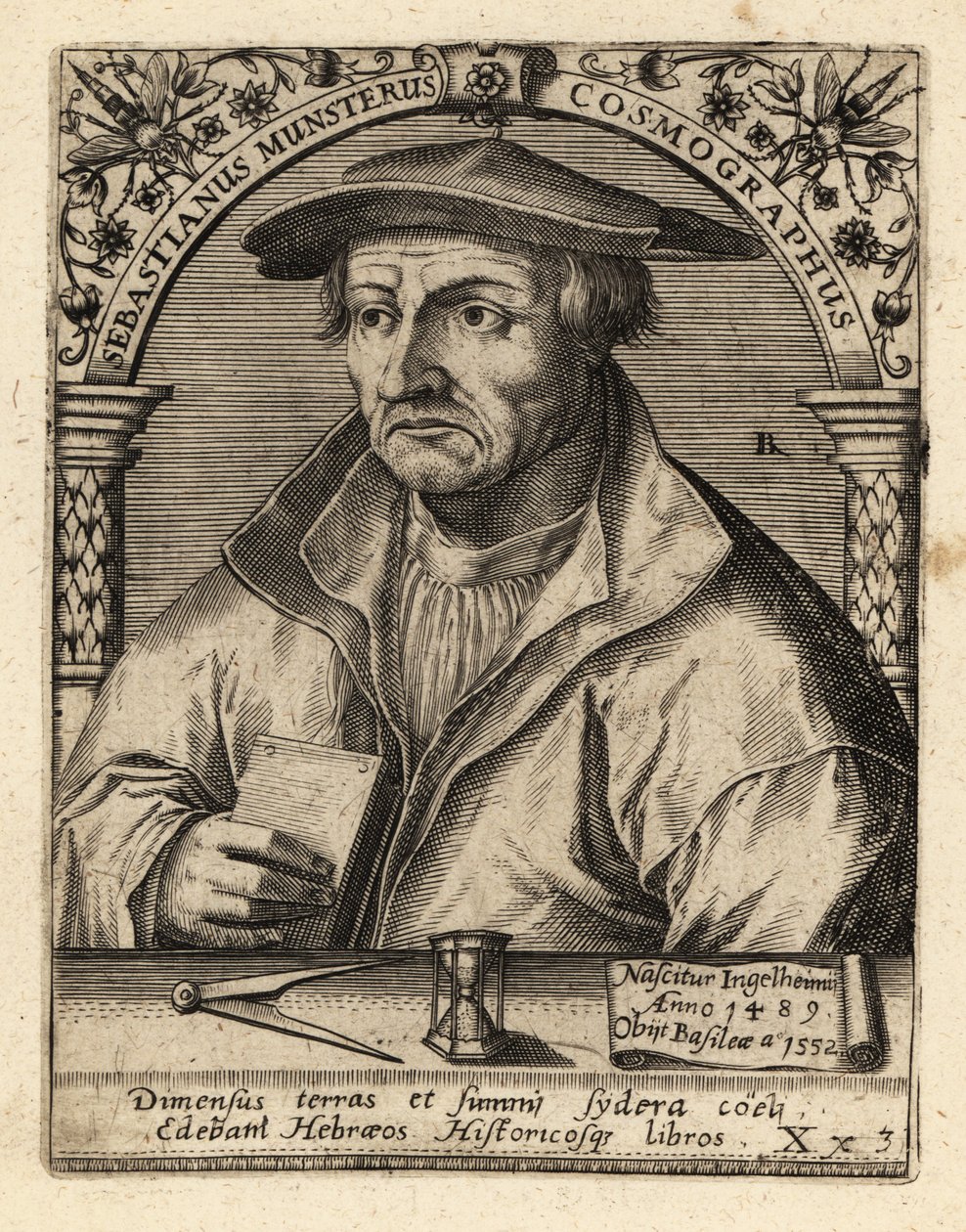 Sebastian Munster, cosmógrafo alemão. de Theodore de Bry