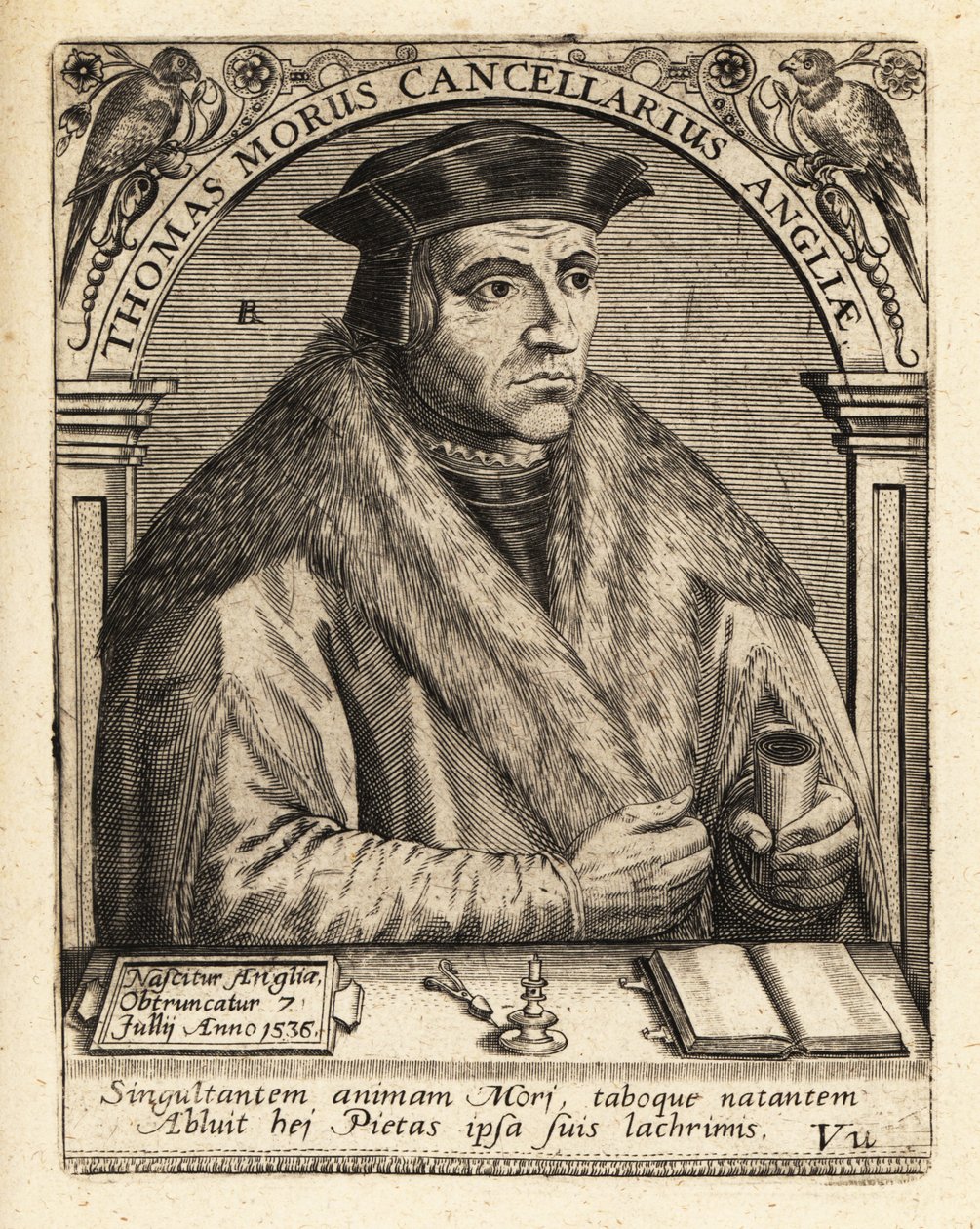 Sir Thomas More, advogado inglês. de Theodore de Bry