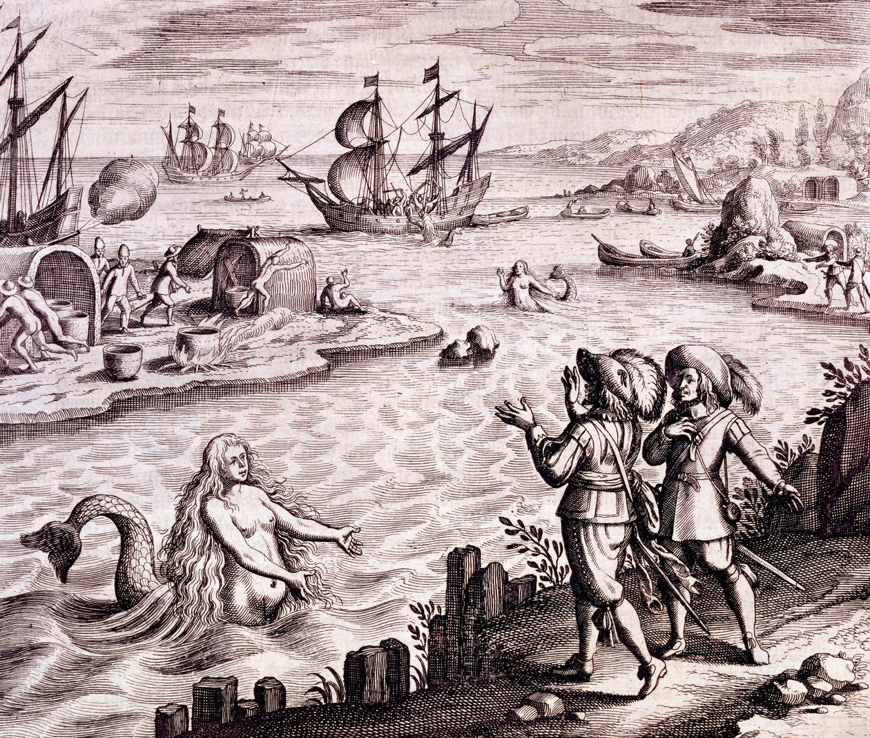 St. John&39;s Harbour, Newfoundland, 1610, de Newe Weld un Americanische Historien, de Johann Ludwig Gottfried, 1631 de Theodore de Bry