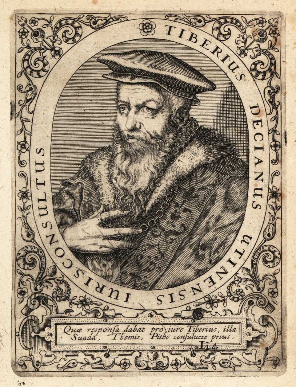 Tiberio Deciani, jurista italiano. de Theodore de Bry