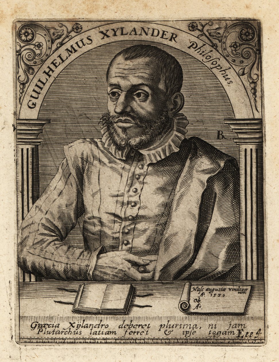 Wilhelm Xylander, erudito clássico alemão. de Theodore de Bry