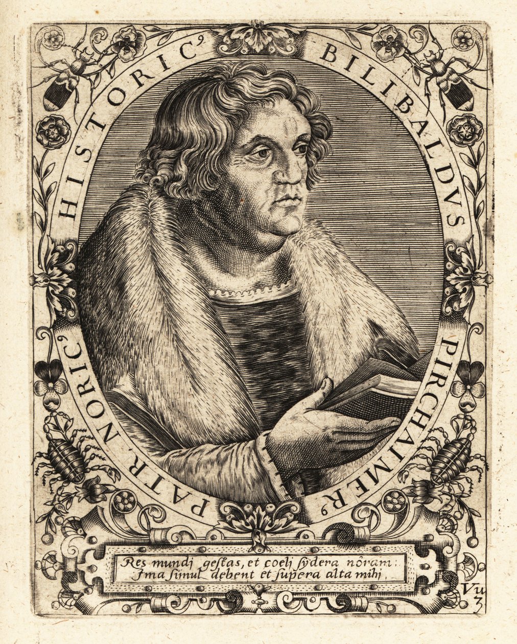Willibald Pirckheimer, advogado alemão. de Theodore de Bry