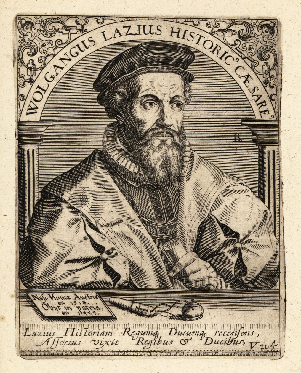 Wolfgang Laz, cartógrafo e historiador austríaco. de Theodore de Bry