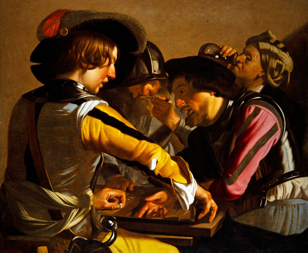 Os jogadores de gamão de Theodore van called Dirk Baburen