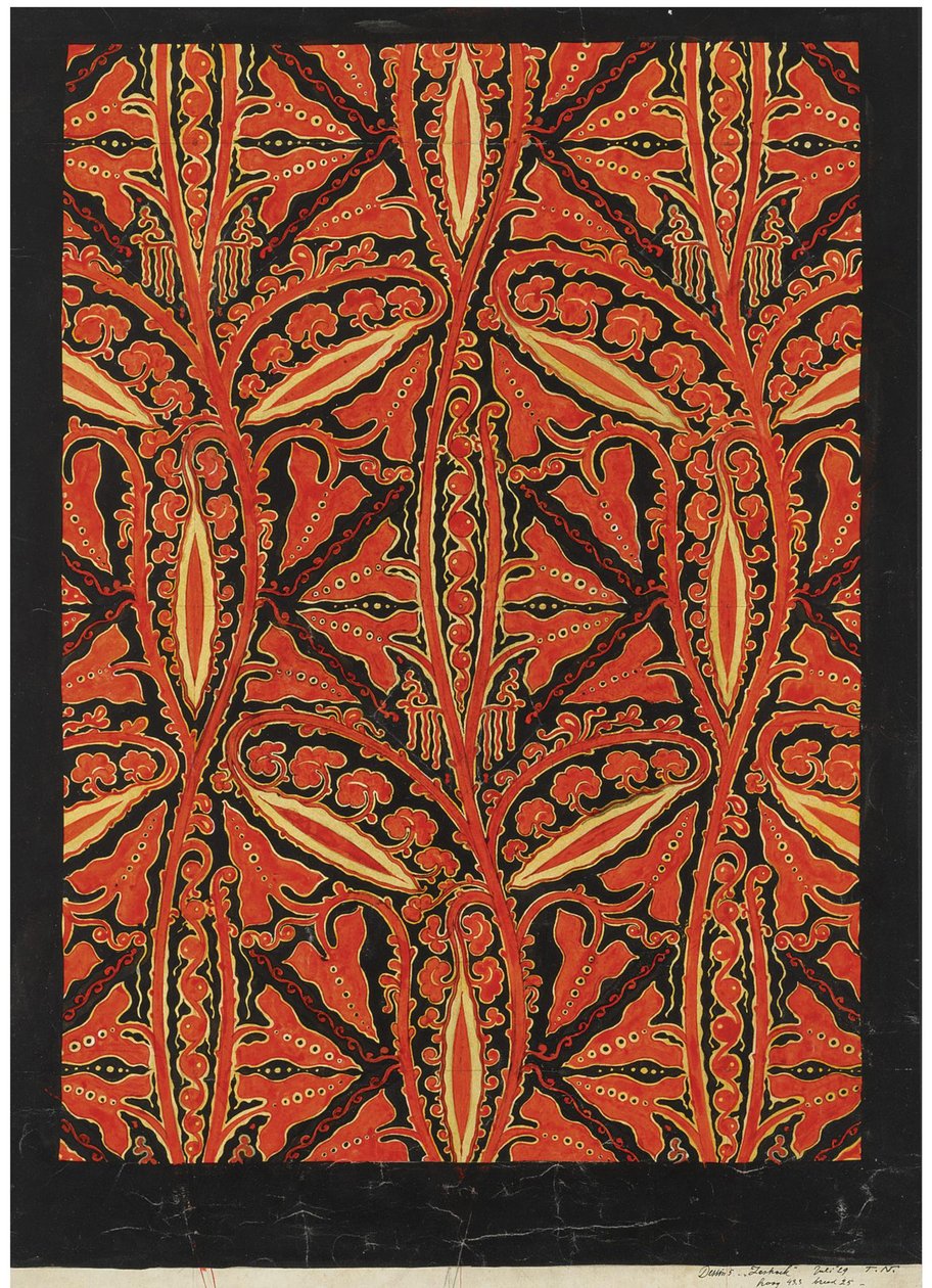 Desenho de papéis de parede de Theodorus (1866 1951) Nieuwenhuis