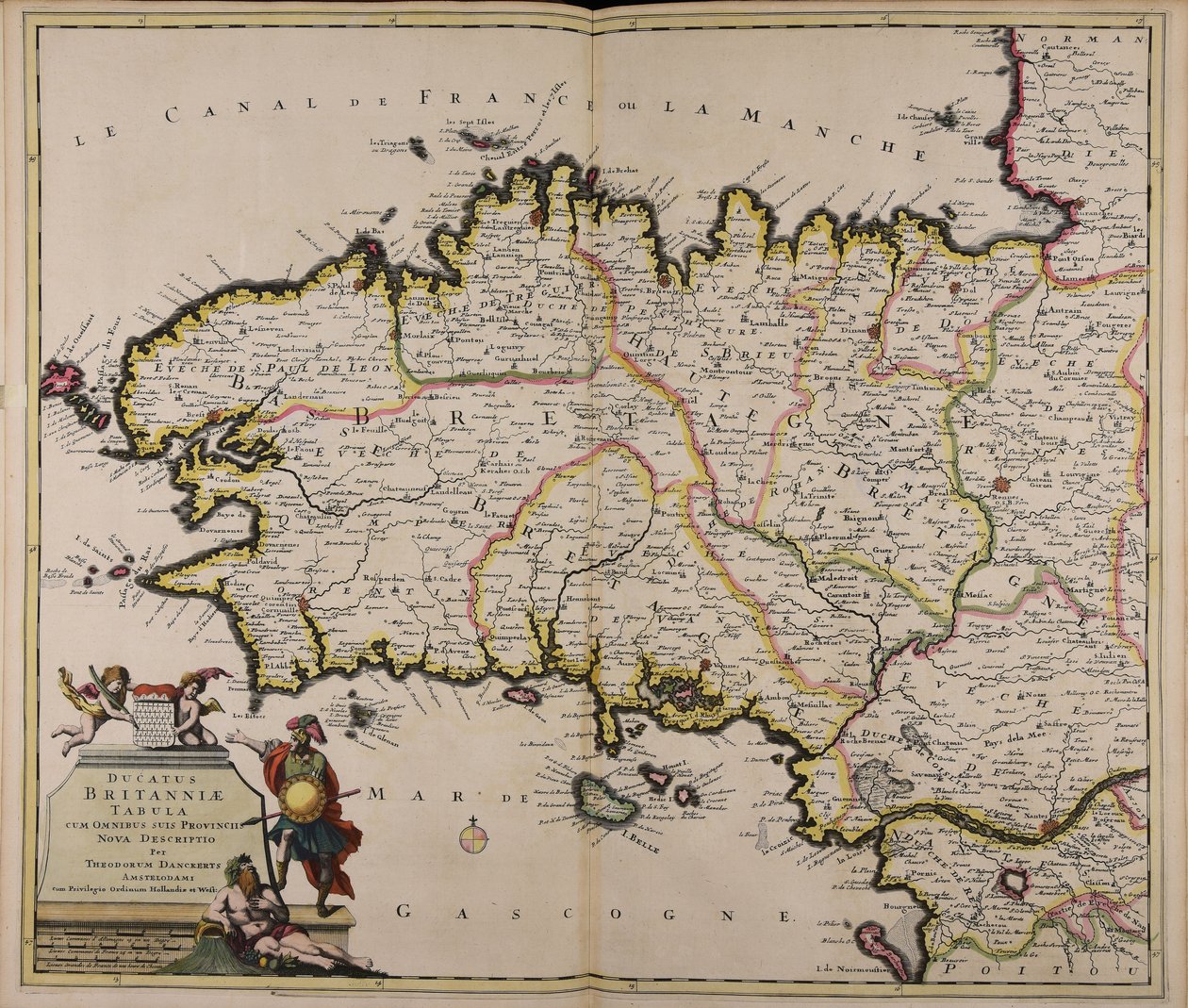 Ducatus Britanniae tabula cum omnibus suis provinciis nova descriptio de Theodorus Danckerts