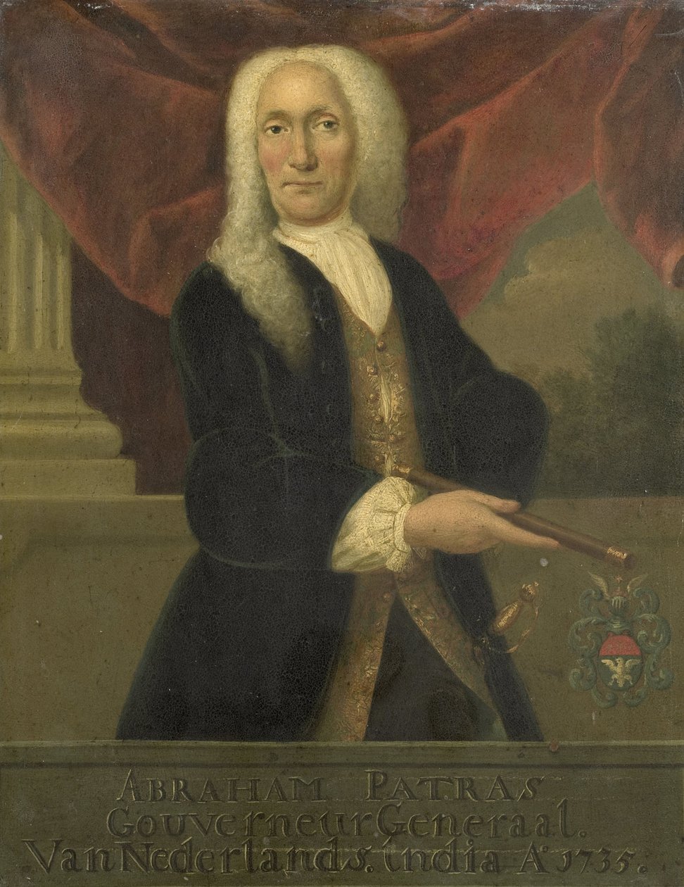 Retrato de Abraham Patras, Governador-Geral da Companhia Holandesa das Índias Orientais de Theodorus Justinus Rheen