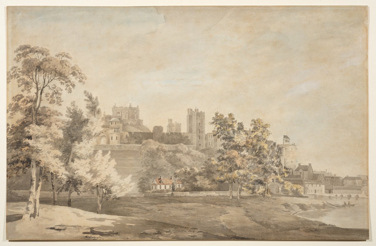 Castelo de Windsor visto do rio de Theodosius Forrest