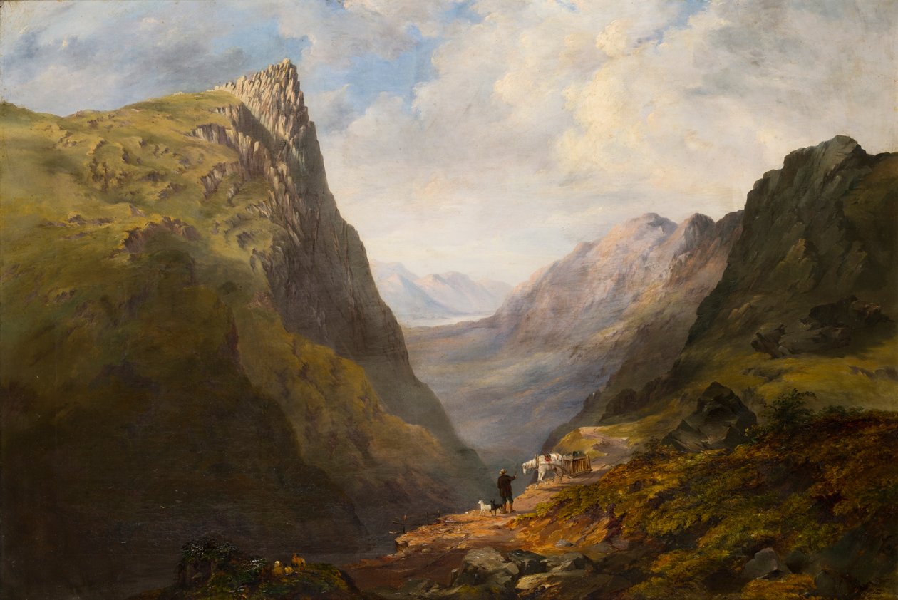 Honister Crag, c.1827-90 (óleo sobre tela) de Theophil Lindsey Aspland