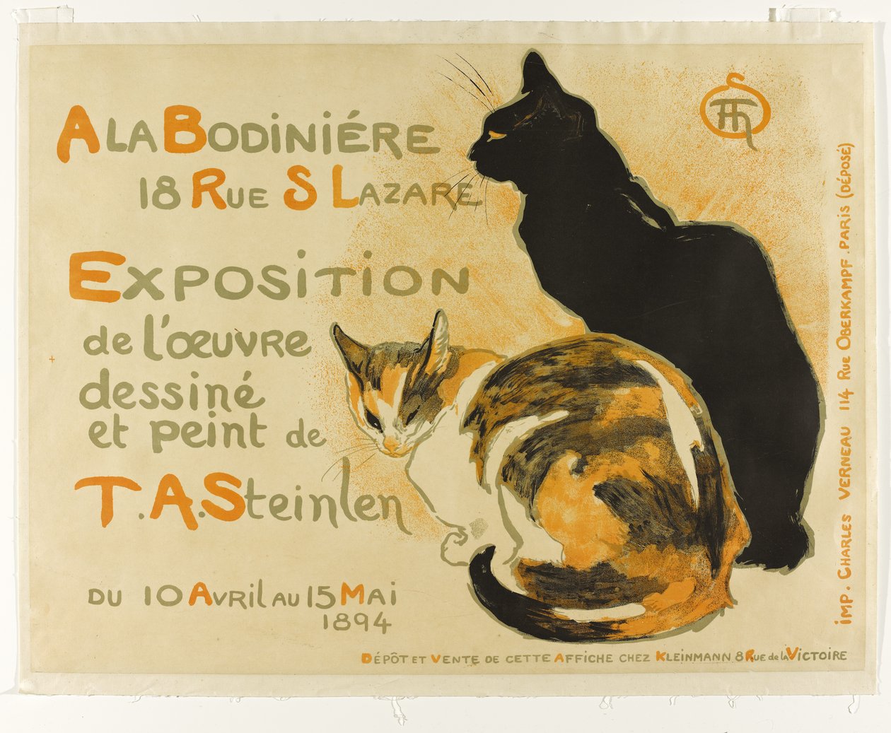 No Bodinière, 1894 de Théophile Alexandre Steinlen