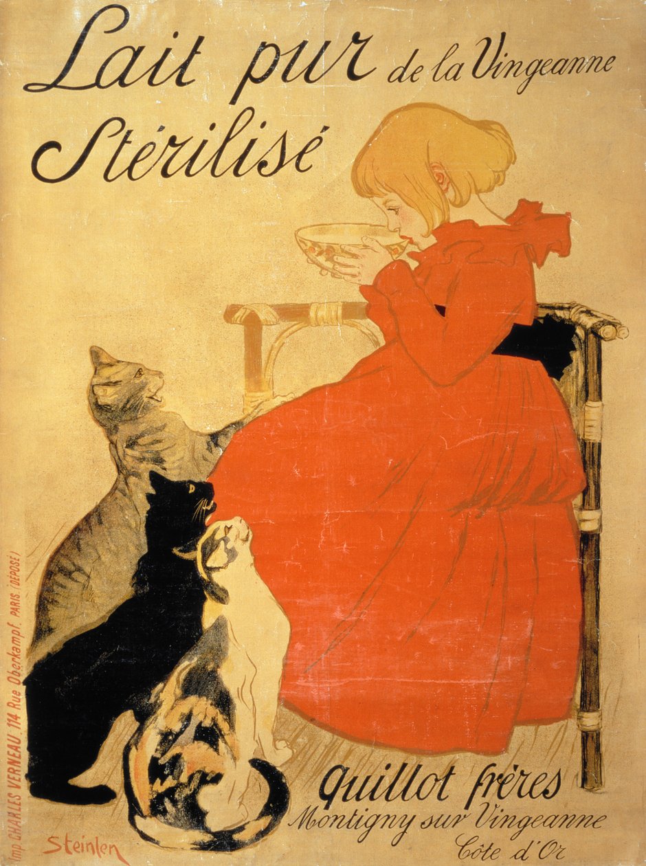 &39;Leite Esterilizado Puro de La Vingeanne&39;, 1894 de Théophile Alexandre Steinlen