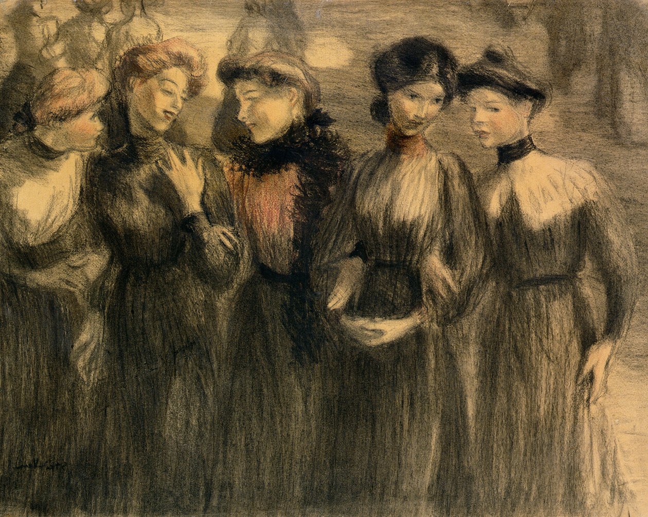 The Walk, c.1881 (pastel sobre papel) de Théophile Alexandre Steinlen