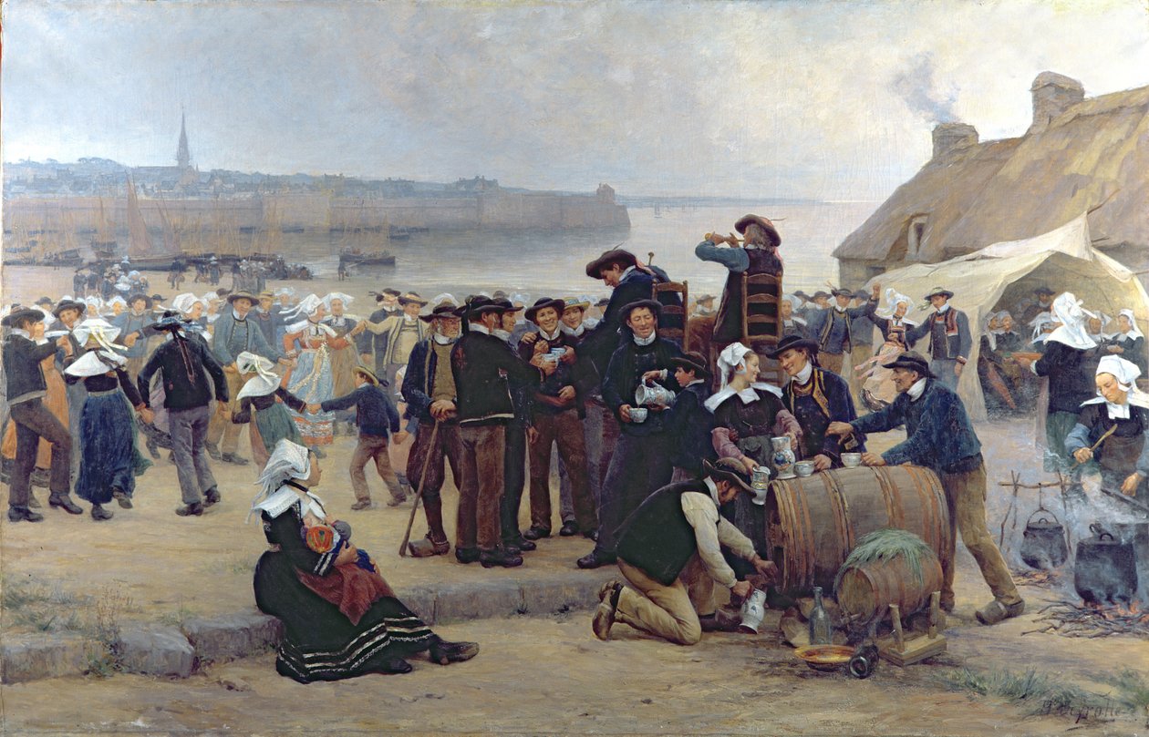 O Perdão na Bretanha (ver 164316, 164317 para detalhes) de Theophile Louis Deyrolle