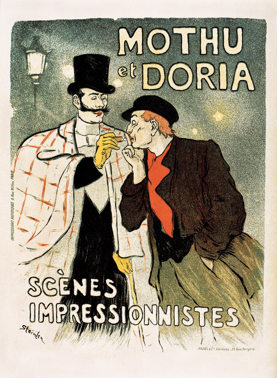 Cartaz publicitário para os cantores Mothu & Doria de Théophile Alexandre Steinlen