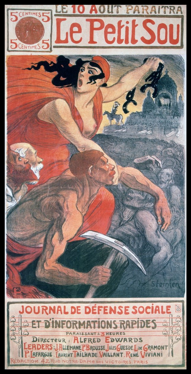 Capa Art Nouveau de Steinlen, para uma revista francesa 