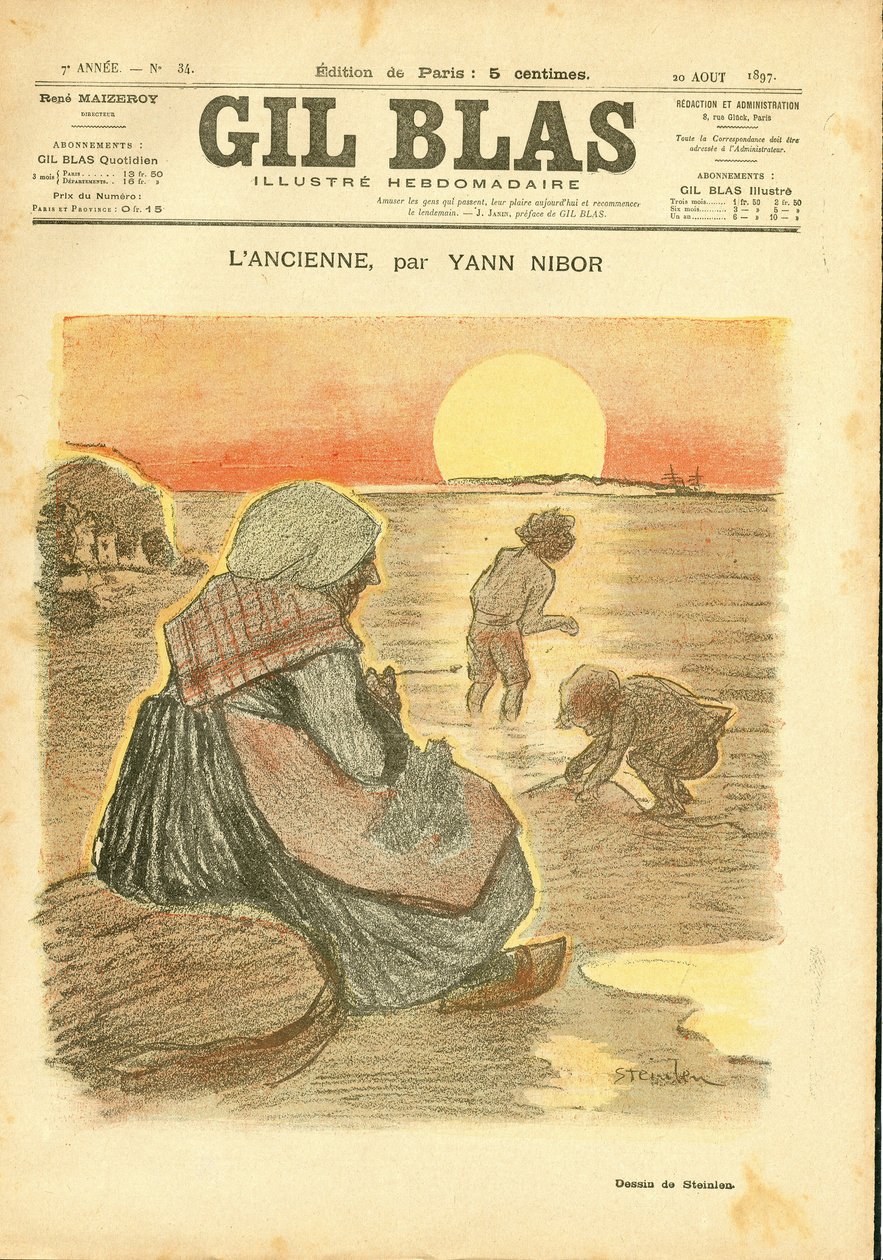 Capa do "Gil Blas". de Théophile Alexandre Steinlen