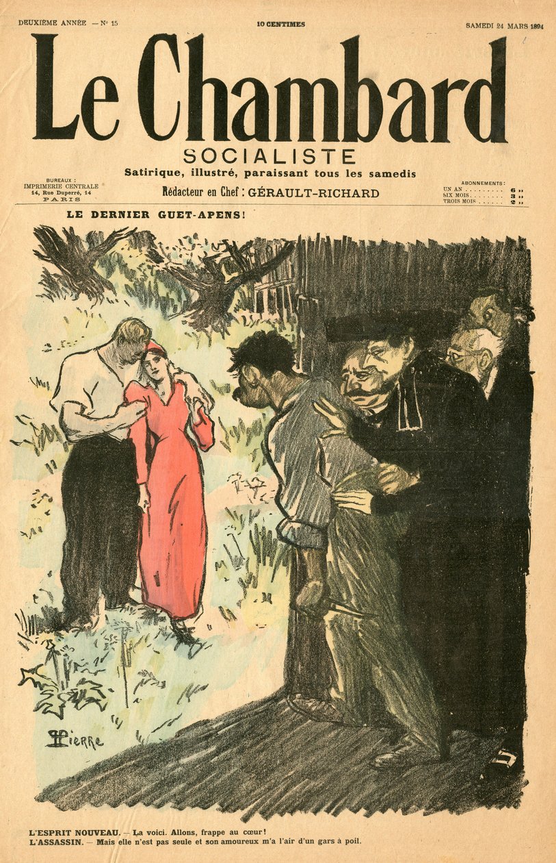 Capa de "Le Chambard socialiste", Satirique en Couleurs de Théophile Alexandre Steinlen