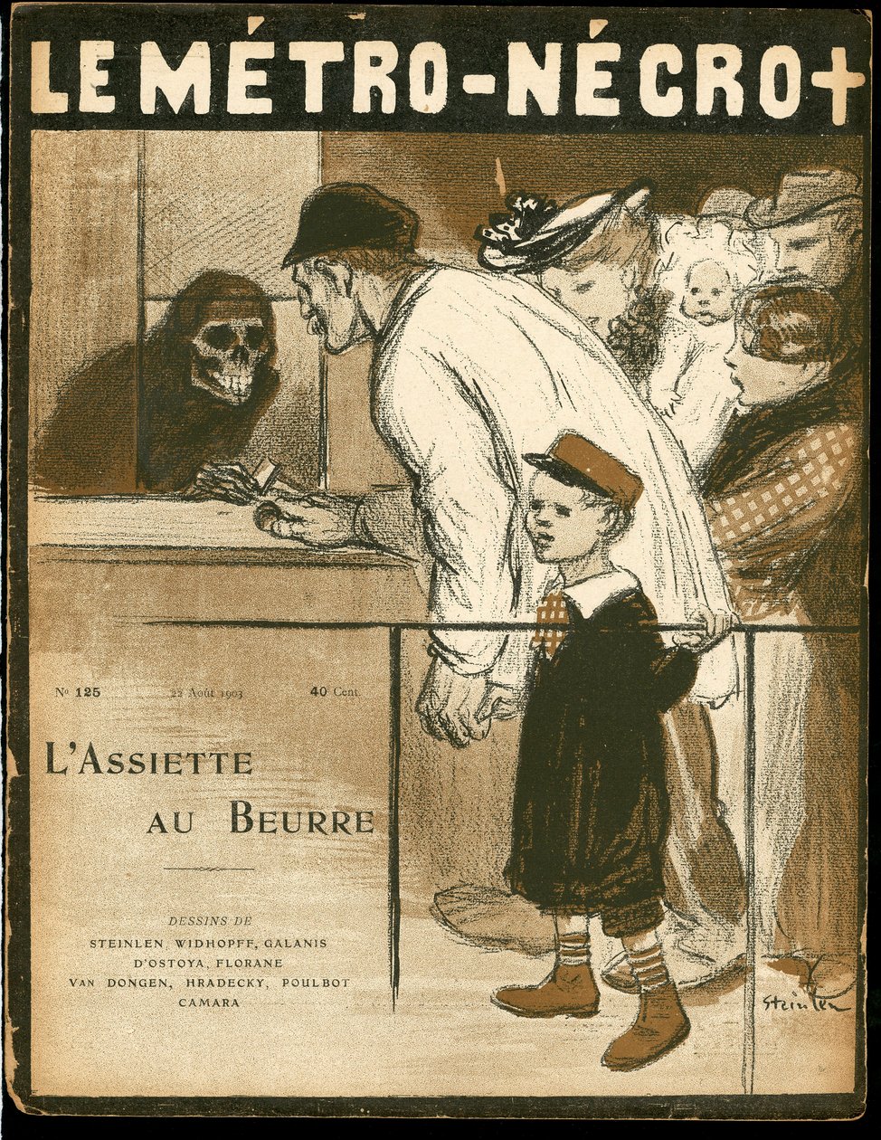 Capa do "The Butter Plate", número 125, Satirique en Colours de Théophile Alexandre Steinlen