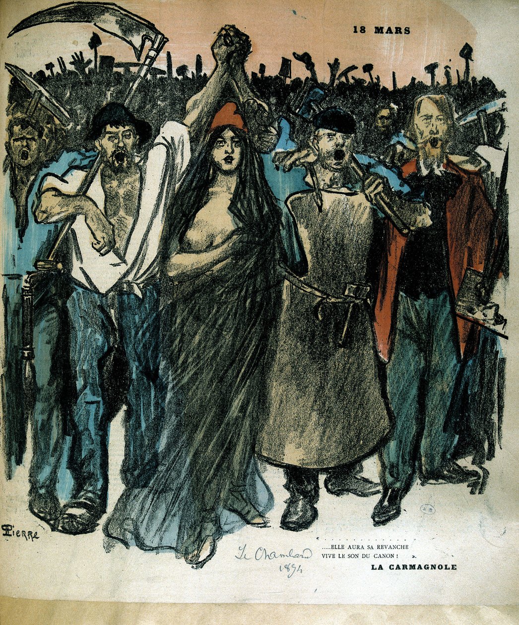 La Carmagnole - em "Le Chambard" (alegoria da República) de Théophile Alexandre Steinlen