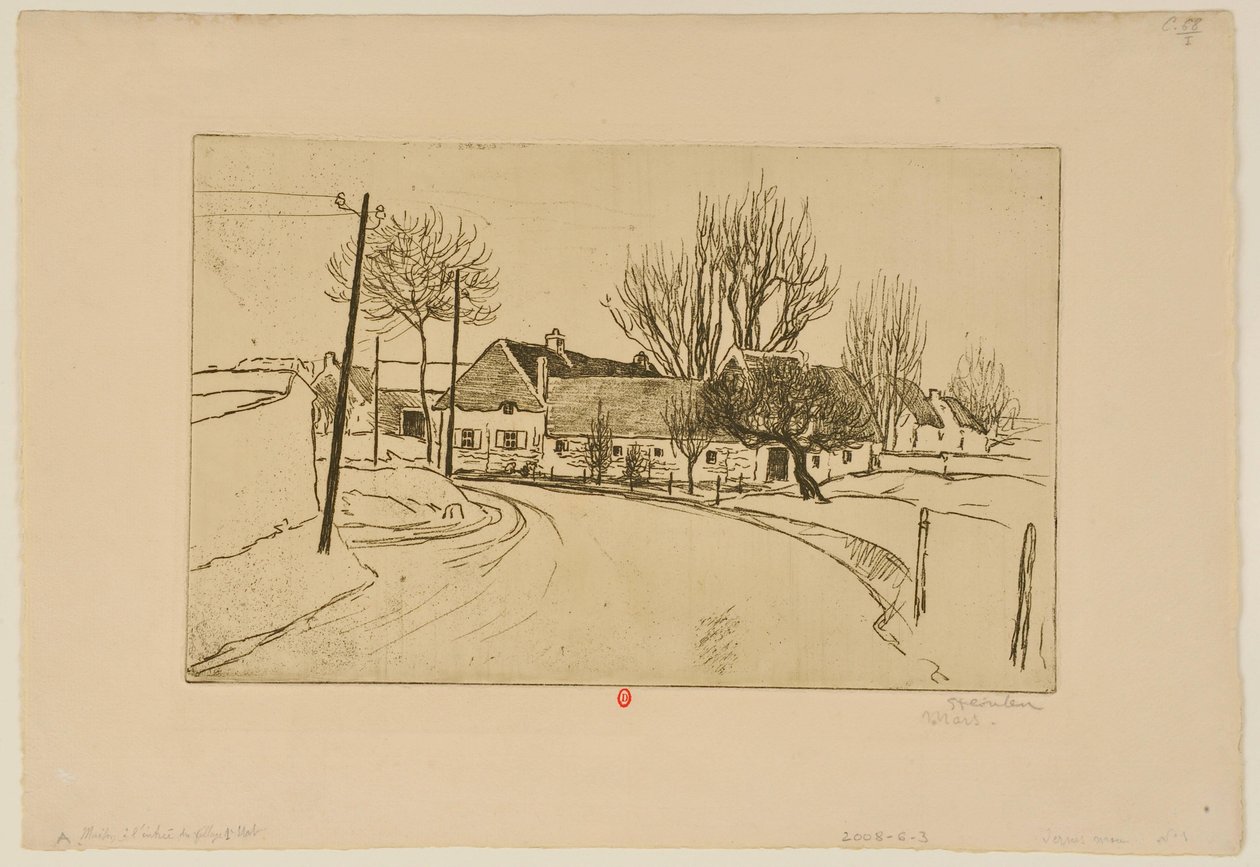 A casa à entrada da aldeia de Théophile Alexandre Steinlen