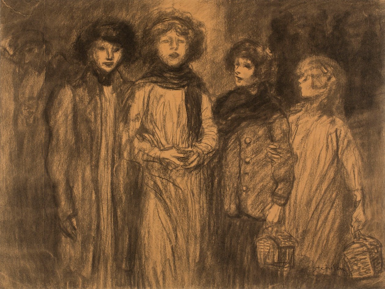 Raparigas a costurar de Théophile Alexandre Steinlen