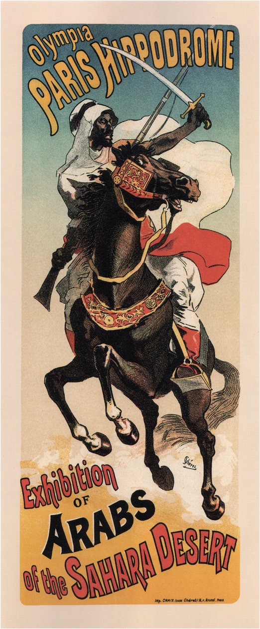 Hipódromo Olympia Paris: Exposição de Árabes de Théophile Alexandre Steinlen