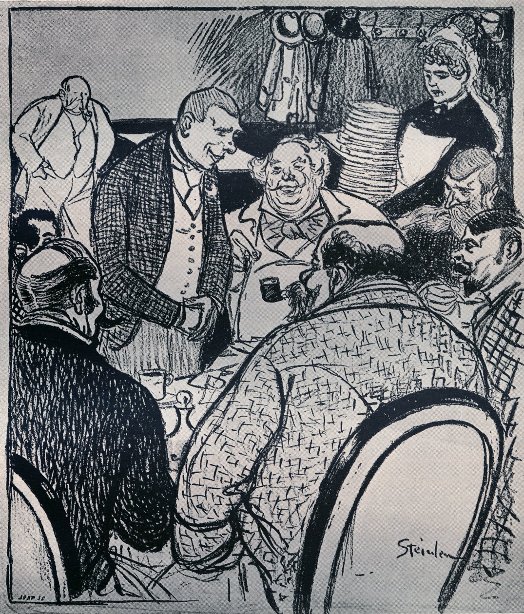 Cena do Paris Café de Théophile Steinlen de Théophile Alexandre Steinlen