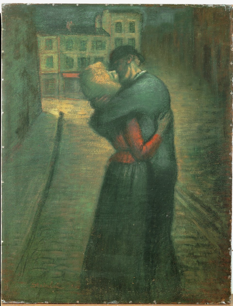 Encontro noturno (óleo sobre tela) de Theophile Alexandre Steinlen