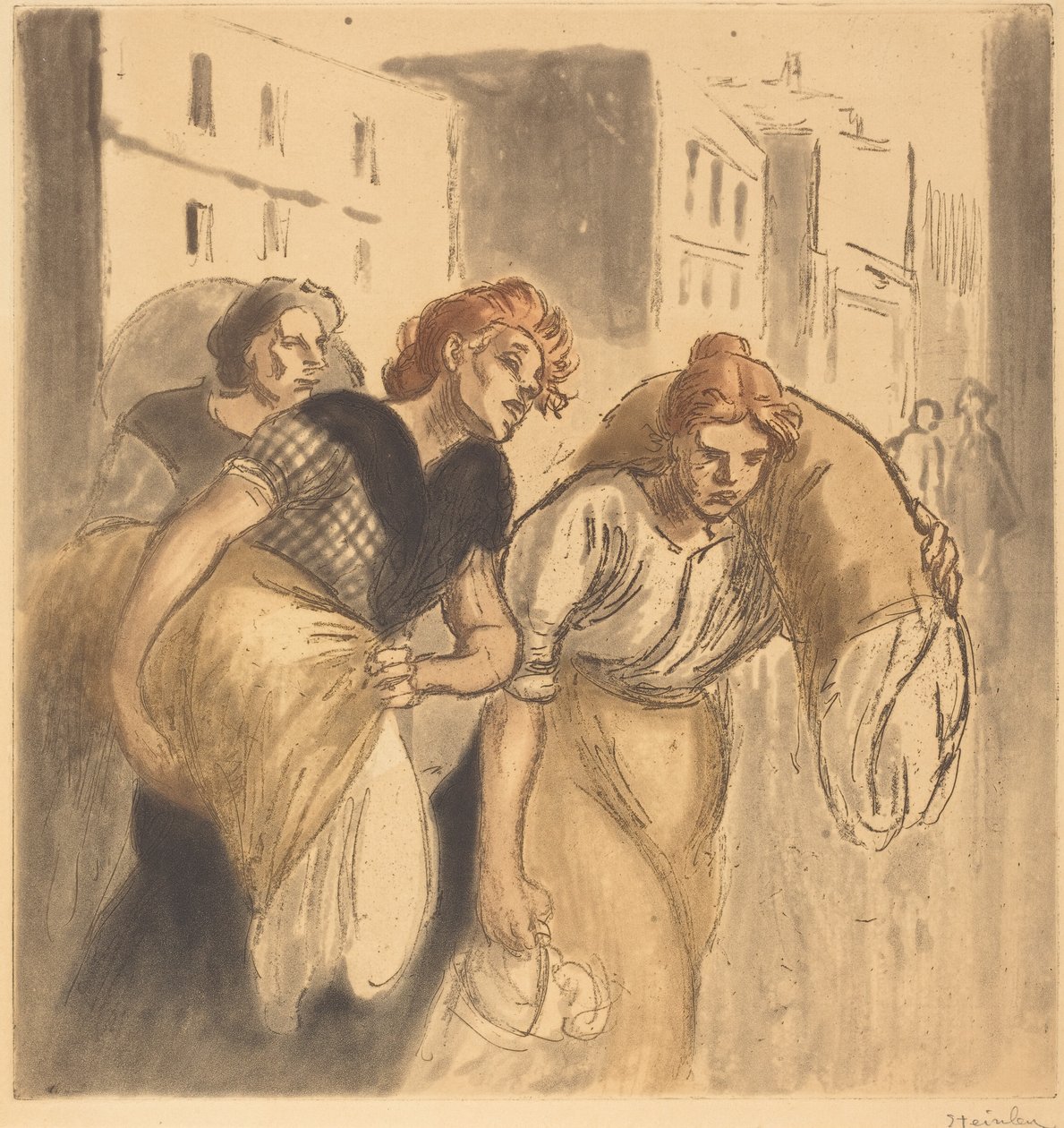 Retorno da Lavanderia de Théophile Alexandre Steinlen