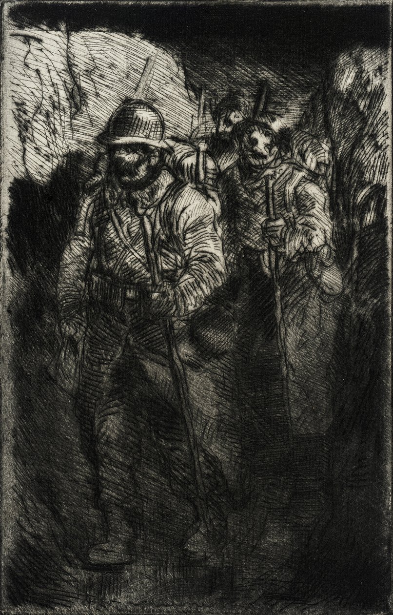 Soldados a caminhar de Théophile Alexandre Steinlen