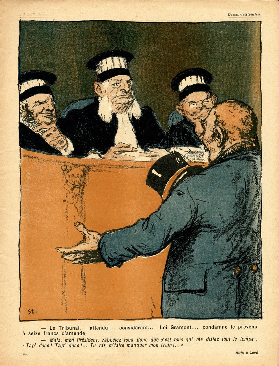 A Placa de Manteiga, Satirical em Cores de Théophile Alexandre Steinlen