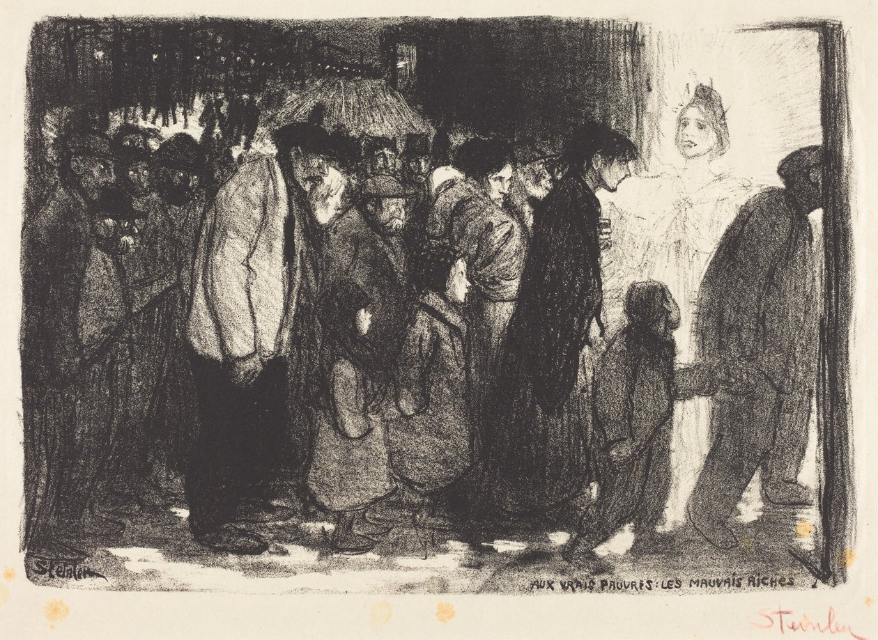 Aos verdadeiros pobres: os ricos malvados de Théophile Alexandre Steinlen