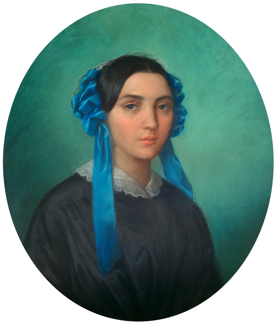 Retrato de uma jovem garota, 1843 de Theophile Gautier
