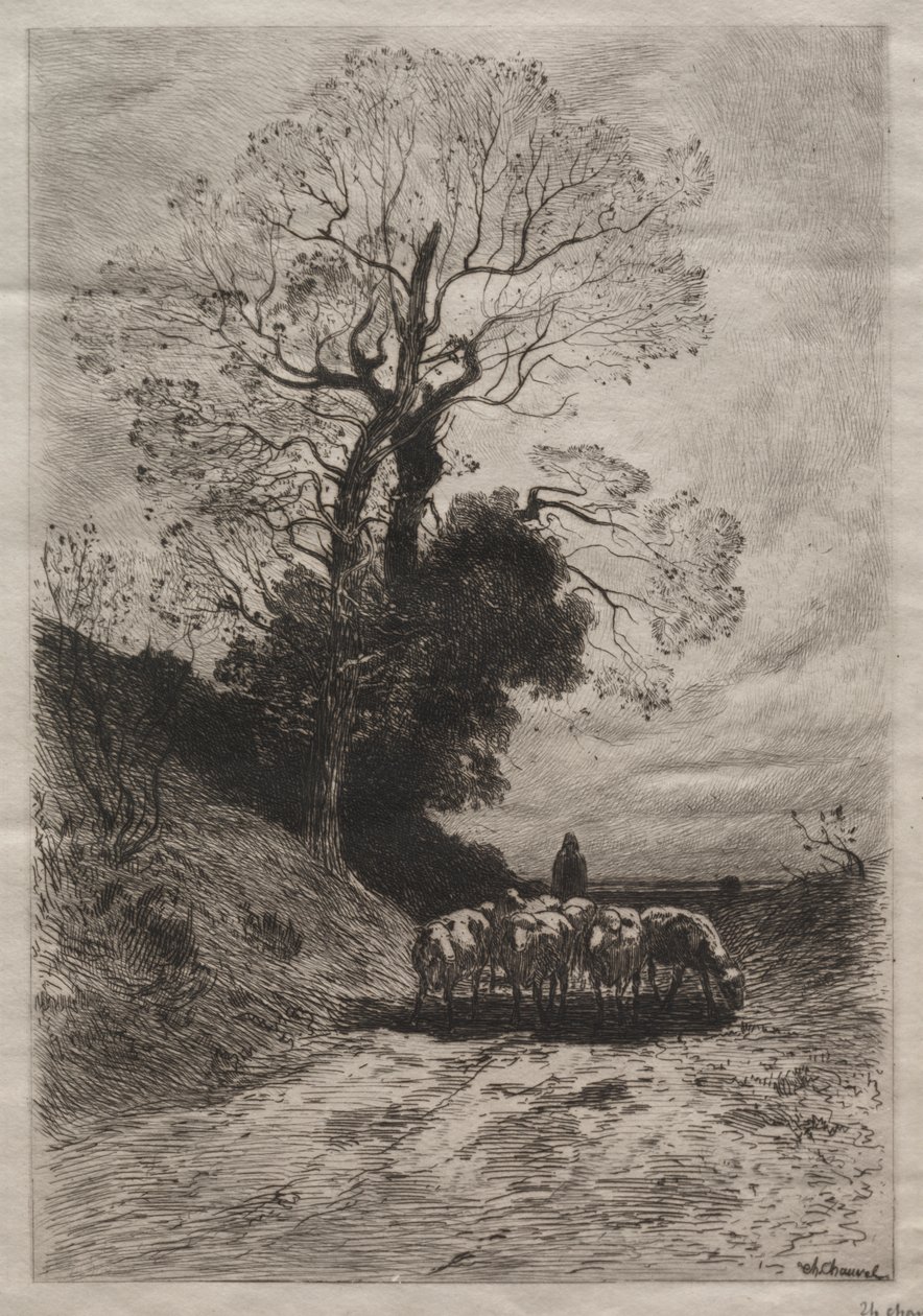 Retorno do rebanho de Theophile Narcisse Chauvel