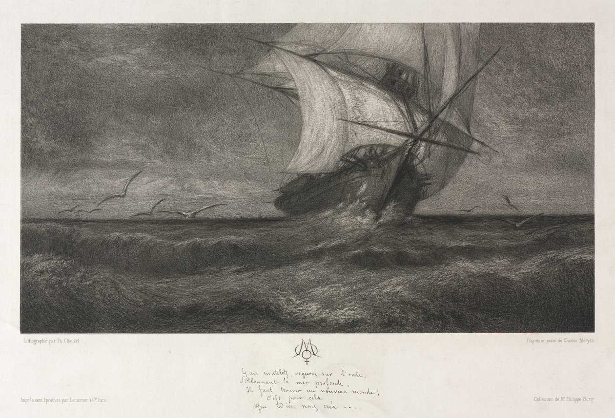 The Phantom Ship, ou On the Waves, 1872. de Theophile Narcisse Chauvel