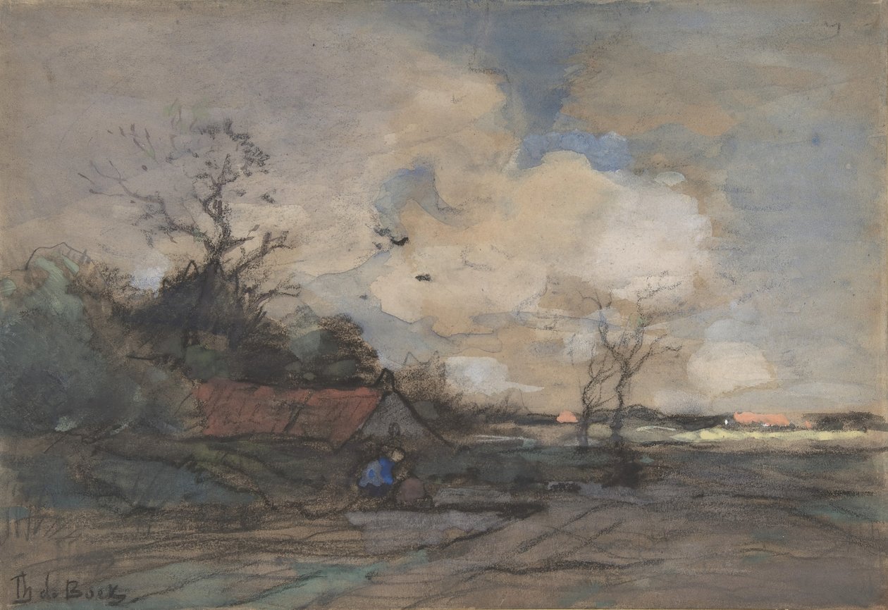 Paisagem com casa de campo, s.d.. de Theophile de Bock