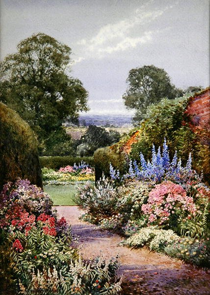 Perto de Henley, Oxfordshire (aquarela sobre papel) de Theresa Sylvester Stannard
