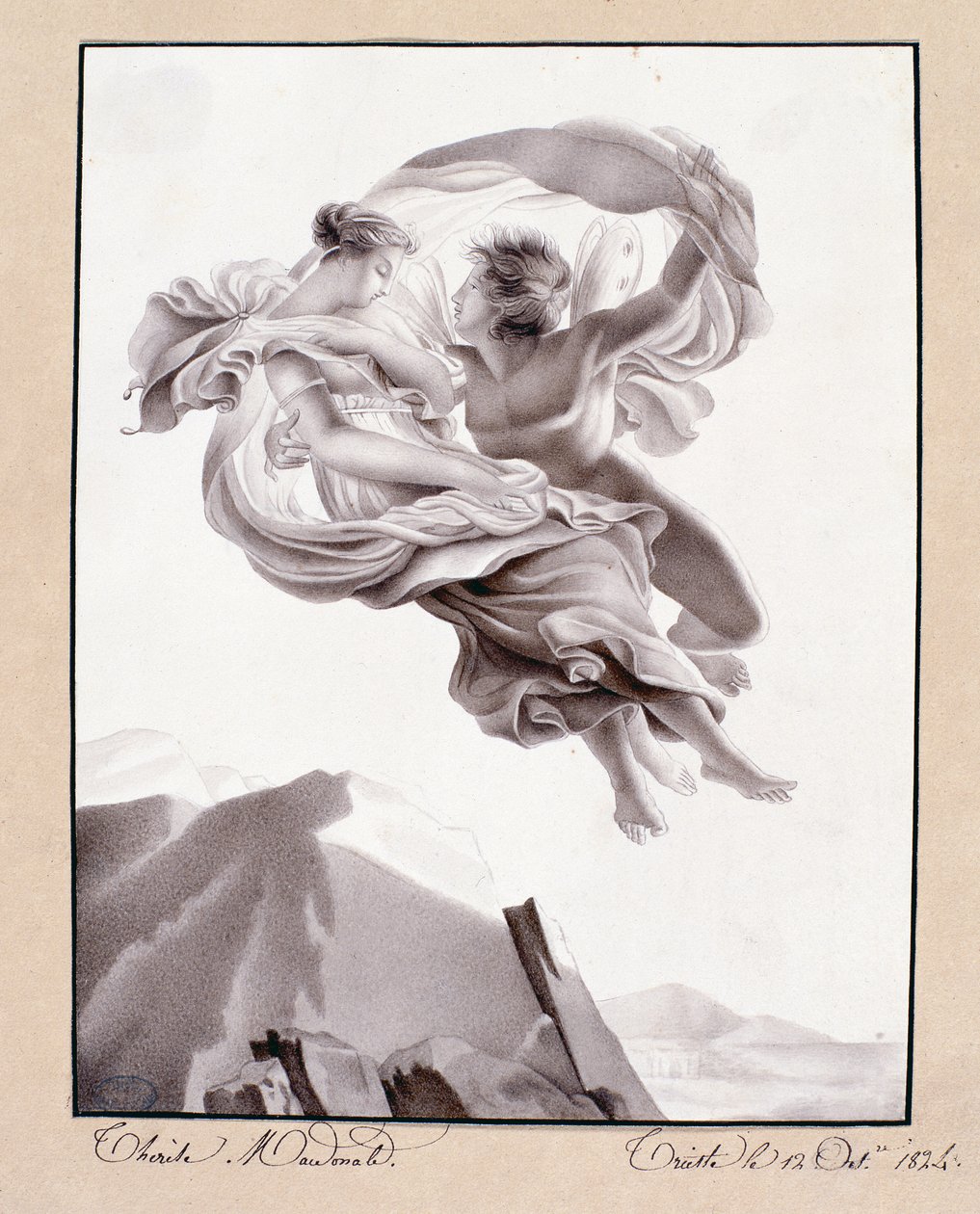 Rapto de Psique, Trieste, 12 de outubro de 1824 de Therèse Macdonale